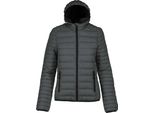 Kariban Giacca Leggera Trapuntata Con Cappuccio Da Donna PC3407 (S) (Grigio Scuro Screziato)