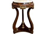 Casa Padrino Tavolino Barocco In Mogano / Bronzo H70 X 45Cm - Tavolino Stile Antico Luigi Xvi - Mobili