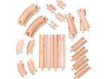 Bigjigs Rail Set Di Binari In Legno 24 Pezzi