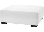 Casa Padrino Sgabello Bianco / Nero 108 X 90 X H. 43 Cm - Sgabello - Poggiapiedi - Mobili Da Salotto