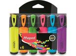 Blister Di 6 Pennarelli Fluo Peps Colori Classici Linea 1-5Mm. Maped 742557