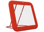 HOMCOM Rebounder für Fußball, klappbar Fußball Rebounder mit Schutzrand, Heringe