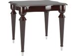 Casa Padrino Tavolino Barocco Marrone Scuro Lucido / Argento 60 X 60 X H. 45 Cm - Tavolino Nobile In Stile Barocco - Mobili Da Salotto Barocchi