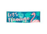 Striscione In Tessuto Tropicale Let's Flamingo Colorato 74 X 220 Cm - Taglia Unica