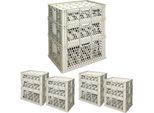 15 Gläserkisten m. Fachwerk-Einsatz, je 5x für 24/33 / 40 Gläser