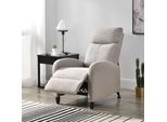 Poltrona Imbottita Bregenz Poltrona Reclinabile 102X60X92 Cm Poltrona Reclinabile Poltrona Tv Poltrona Con Schienale Regolabile Poltrona Tv In Tessuto Marrone [En.Casa]