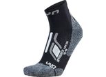 Calze Da Trekking Uyn Approach Low Cut Da Uomo Nero/Grigio 35-38