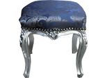 Casa Padrino Sgabello Barocco Modello Blu Reale / Altezza Argento - Mobili Barocchi