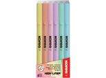 Kores TM36246 Penna Evidenziatore Kores "High Liner Pastel"", Confezione Da 6 Pz"