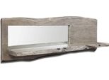 MASSIVMOEBEL24 | Mensola In Legno Di Acacia 121X22X38 Grigio Scuro Laccato Pure Acacia #905