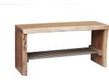 MASSIVMOEBEL24 | Pure Acacia #716 Scarpiera In Legno Di Acacia - Laccato / Natur 81X30X40