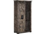 MASSIVMOEBEL24 | Railway #215 Armadio In Legno Di Mango - Laccato / Grigio 100X50X190
