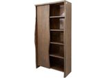 MASSIVMOEBEL24 | Scaffale In Legno Di Acacia 105X45X204 Marrone Laccato Pure Acacia #810