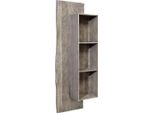MASSIVMOEBEL24 | Mensola In Legno Di Acacia 50X22X147 Grigio Scuro Laccato Pure Acacia #411