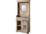 MASSIVMOEBEL24 | Railway #341 Mobile Bar In Legno Di Mango - Laccato / Whitewash 75X35X170