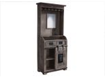 MASSIVMOEBEL24 | Railway #241 Mobile Bar In Legno Di Mango - Laccato / Grigio 75X35X170