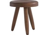 Sgabello Casa Padrino Marrone Ø 31 X H. 34 Cm - Sgabello In Legno Massello - Sgabello Rotondo In Legno Mindi - Mobili