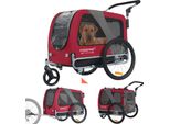 DOGGYHUT® Premium LARGE Hundefahrradanhänger 15 - 30kg Hundeanhänger Fahrradanhänger für Hunde mittelgroße bis große Hunde
