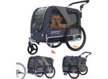 DOGGYHUT® Premium LARGE Hundefahrradanhänger 15 - 30kg Hundeanhänger Fahrradanhänger für Hunde mittelgroße bis große Hunde