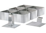 Stoneline® Anelli Per Dessert Anelli Per Dessert Quadrati Set 8 Pezzi | Acciaio Inox