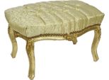 Casa Padrino Sgabello Barocco Motivo Oro / Oro 60 X 40 X H. 35 Cm - Sgabello Barocco Fatto A Mano Con Pietre Scintillanti - Mobili In Stile Barocco