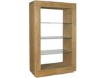 Teako Design Scaffale In Teak Idre 195X125Cm - Scaffale Di Design In Legno Massiccio Con Ripiani In Vetro Resistenti Alle Intemperie