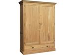 Armadio Di Design Teako Ronneby 210X160Cm In Legno Massiccio Di Teak, Mobile Alto In Stile Country Resistente Alle Intemperie