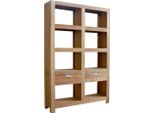 Teako Design Scaffale In Legno Di Teak Selja 210X136Cm - Libreria In Legno Massiccio Con Cassetti - Resistente Alle Intemperie E Flegt - Divisorio Per Il Soggiorno