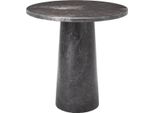 Casa Padrino Luxury Side Table Grey Ø 54,5 X H. 56 Cm - Tavolo Rotondo In Marmo - Mobili Soggiorno - Collezione Lusso