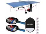 Timo Boll Tischtennisplatte + Tischtennisschläger + Tischtennishülle + Bälle