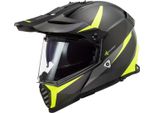 Casco Da Motocross LS2 MX436 Pioneer Evo Router, Nero Opaco/Neon, Xs (53/54)