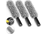 Monzana Set 3X Spazzole Per Cerchioni Microfibra Setole Morbide Per Tutti I Cerchi Di Auto E Moto