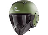 Casco Shark Street-Drak Blank Mat Jet, Verde, Xs (53/54)