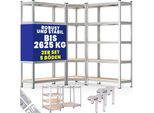 Monzana® Scaffale Angolare Metallo 2625Kg 15 Ripiani Mdf Scaffalatura Metallica Scaffale Alta Portata Angolo Scaffali