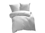 EtÉRea Biancheria Da Letto In Microfibra 135X200Cm + 80X80Cm - Biancheria Da Letto Per Tutte Le Stagioni Copripiumino Tinta Unita - Set Di Biancheria Da Letto Con Cuscino 135X200Cm Copripiumino + 80X80Cm Federa In Microfibra Green - Bianco