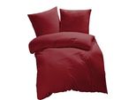 EtÉRea Biancheria Da Letto In Microfibra 135X200Cm + 80X80Cm - Copripiumino Per Tutte Le Stagioni Tinta Unita - Set Di Biancheria Da Letto Con Cuscino 135X200Cm Copripiumino + 80X80Cm Federa Microfibra Green - Bordeaux