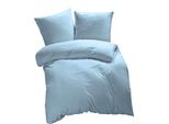 EtÉRea Biancheria Da Letto In Microfibra 135X200Cm + 40X80Cm - Biancheria Da Letto Per Tutte Le Stagioni Copripiumino Tinta Unita - Set Di Biancheria Da Letto Con Cuscino 135X200Cm Copripiumino + 40X80Cm Federa Microfibra Green - Azzurro