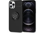 Nalia Anello Custodia Del Telefono Cellulare Per Iphone 12 Pro Max, Custodia Del Telefono Cellulare Protezione Custodia Tpu Nero