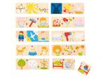 Goki 56779 Gioco Educativo Prima - Dopo 5 X 5 Cm, Legno, 30 Pezzi, Colorato