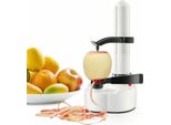 Topchances Pelapatate Elettrico Pelapatate Mela Pelapatate Vegetale Pelapatate Frutta Pelapatate Elettrico Per Frutta E Verdura, Lama In Acciaio Inox (Bianco)