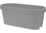 Fioriera Da Balcone Ovale - Grigio / 60 Cm - Fioriera Da Ringhiera Per Piante Appese
