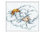 Set Per Punto Croce Rto "Baby Sleeping"" M159, Schema Contato, 20X18 Cm"