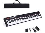 Costway Tastiera Per Pianoforte Digitale, Tastiera Per Pianoforte Elettronico Con Custodia, Regali Musicali Per Bambini E Principianti Bluetooth / 128 Ritmi / Interfaccia Midi / Usb 88 Tasti