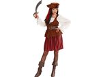 Costume Da Pirata Da Donna Bucaniere Bianco-Rosso-Nero