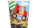 Decorazione Per Feste Con Bicchieri Di Carta Da Cantiere 8 Pezzi Colorati 266Ml - Taglia Unica
