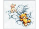 Rto Set Punto Croce "Baby Sleeps"" M156, Schema Di Conteggio, 20X18 Cm"