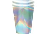 Bicchiere Di Carta Arcobaleno Scintillante Compleanno Unicorno 530 Ml