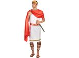 Costume Da Imperatore Romano Cesare Bianco-Rosso-Oro - M/L