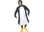 Costume Divertente Da Pinguino Unisex Nero-Bianco-Giallo - Taglia Unica (42)