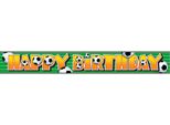 Striscione Calcio Happy Birthday Colorato 34,3 Cm - Taglia Unica